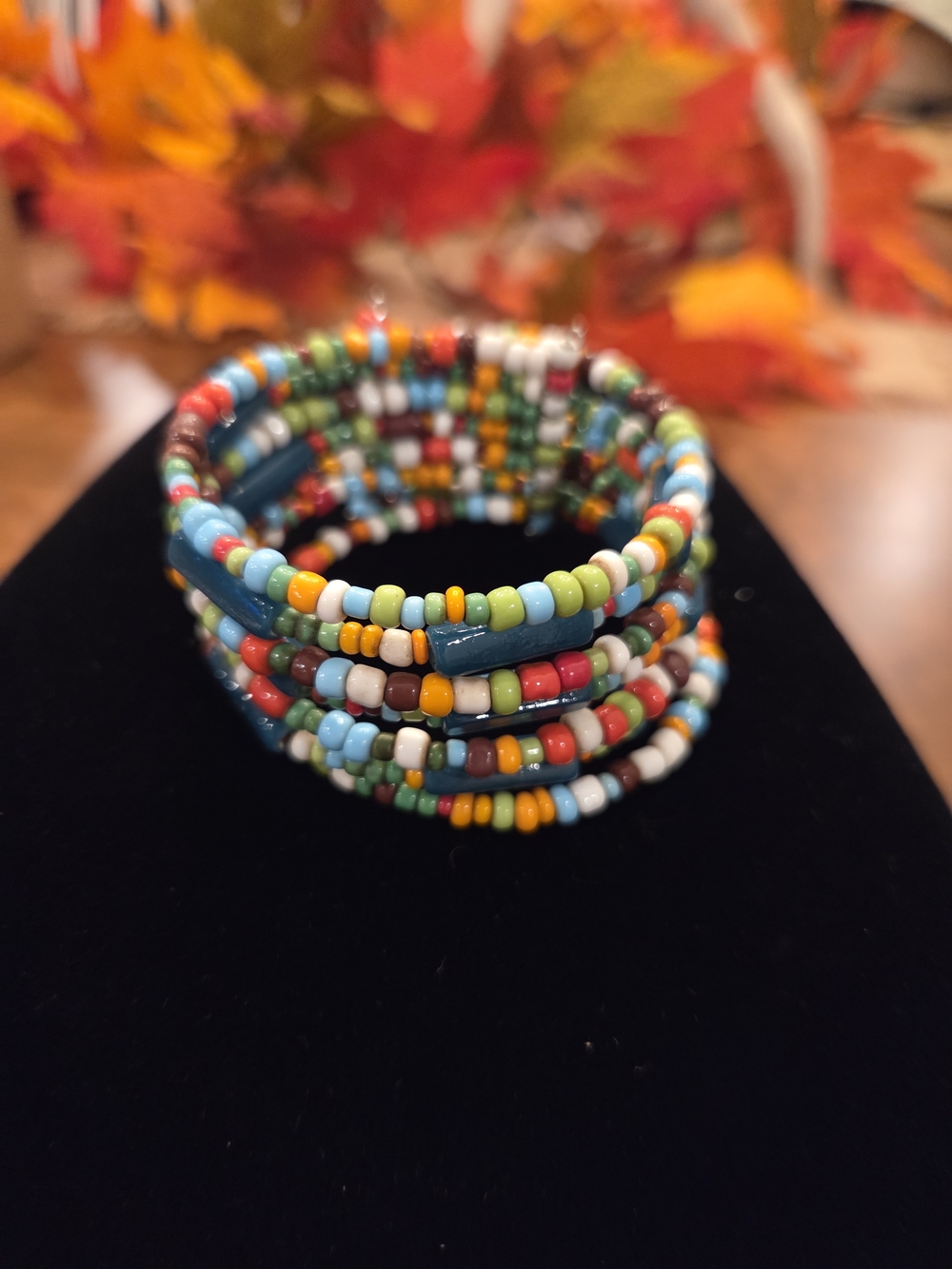 Multicolor Seed Bead Coil Bracelet - Women Jewelry